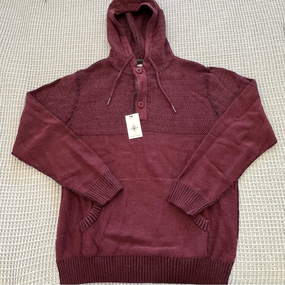 Men's V-Neck Burgundy Sweater by [Brand]